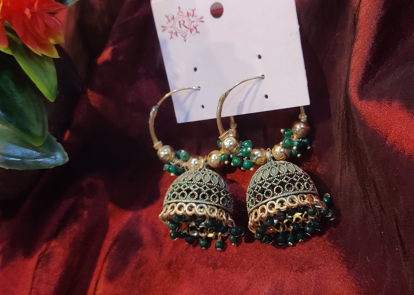 Green color jhumka