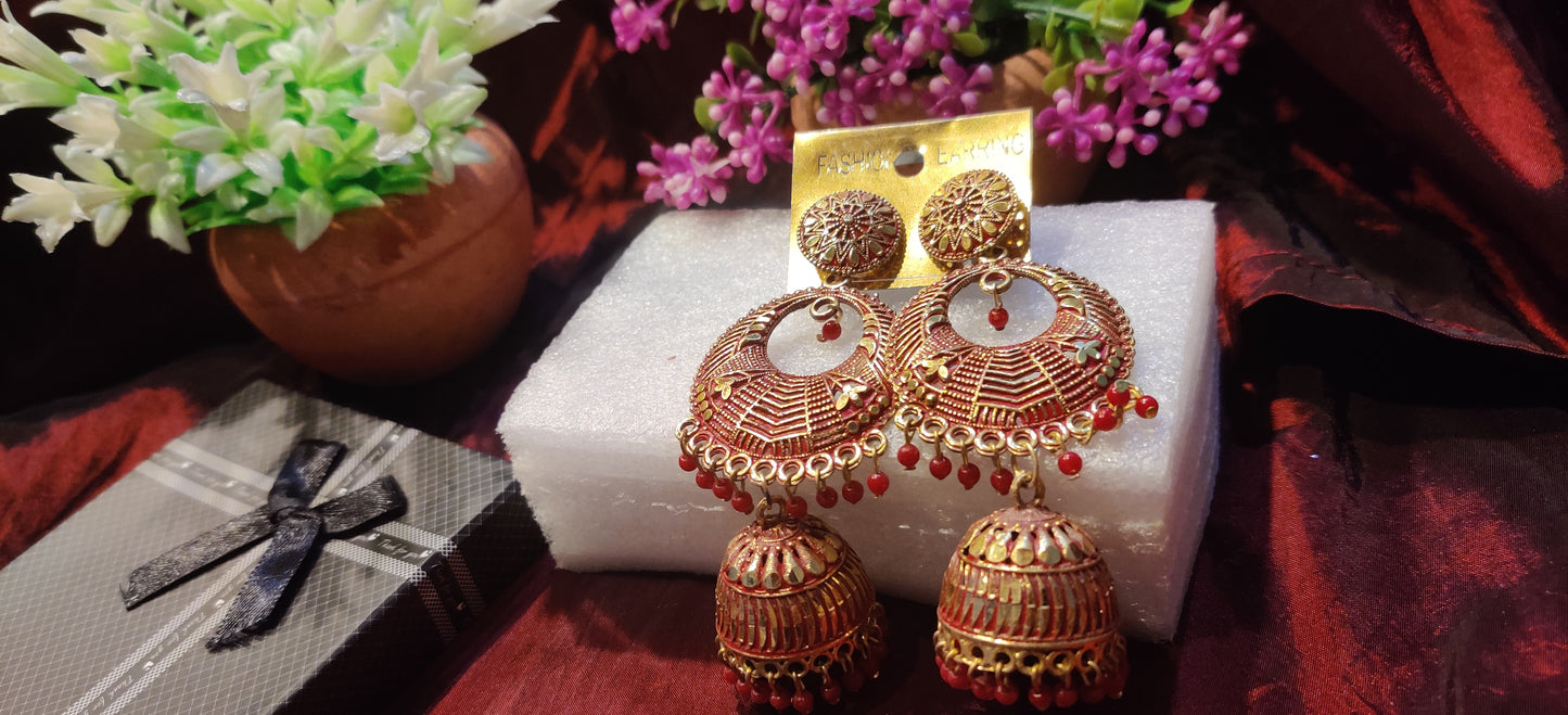 Traditional indian design jumka