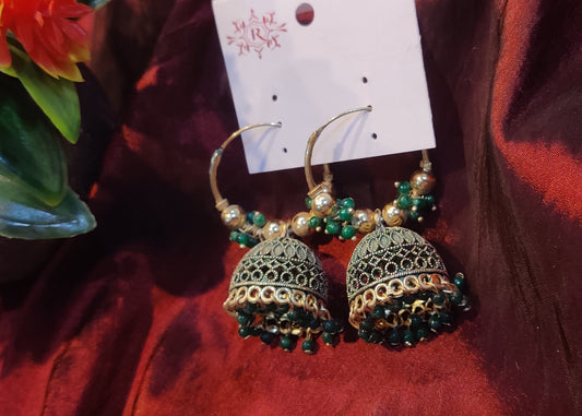 Green color jhumka